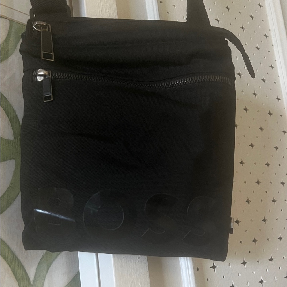 BOSS Sleek Black Messenger Bag